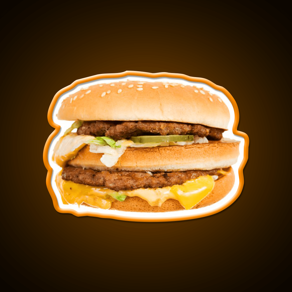 Fast Food Hamburger With The Toppings Led Neon Sign For Burger Place Rgb Color - Shineneon