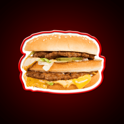 Fast Food Hamburger With The Toppings Led Neon Sign For Burger Place Rgb Color - Shineneon