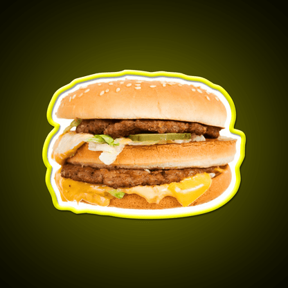 Fast Food Hamburger With The Toppings Led Neon Sign For Burger Place Rgb Color - Shineneon
