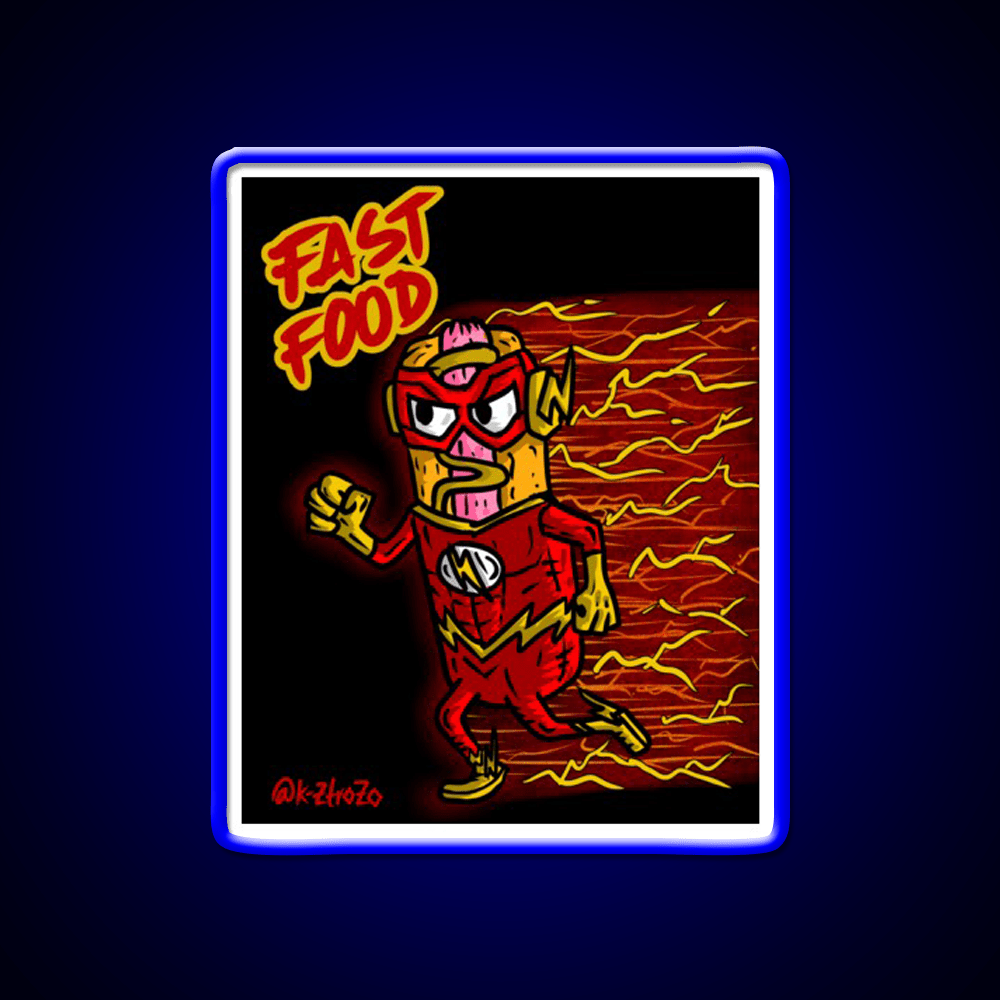 Fast Food Hot Dog Flash Fast Food Led Neon Sign For Burger Place Rgb Color - Shineneon