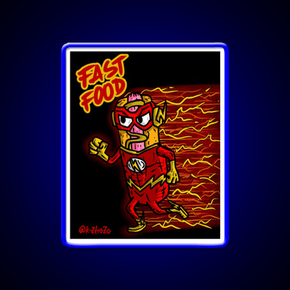 Fast Food Hot Dog Flash Fast Food Led Neon Sign For Burger Place Rgb Color - Shineneon
