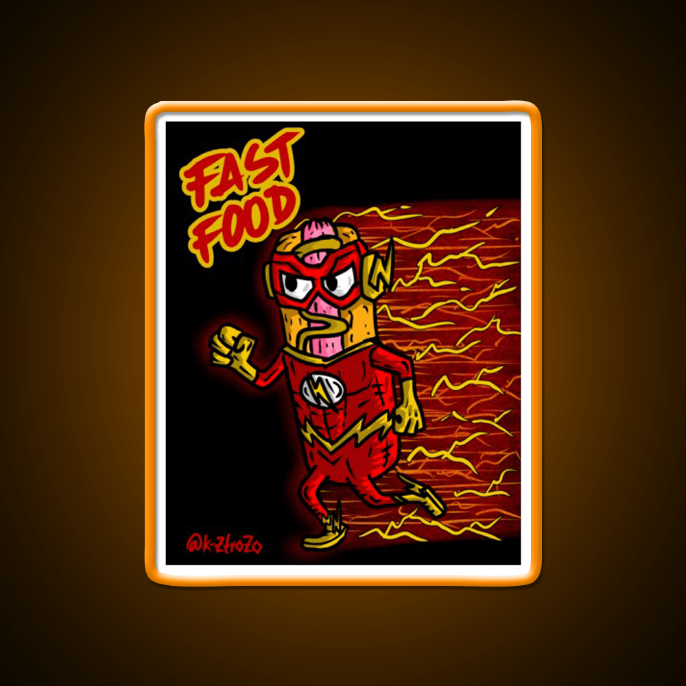 Fast Food Hot Dog Flash Fast Food Led Neon Sign For Burger Place Rgb Color - Shineneon