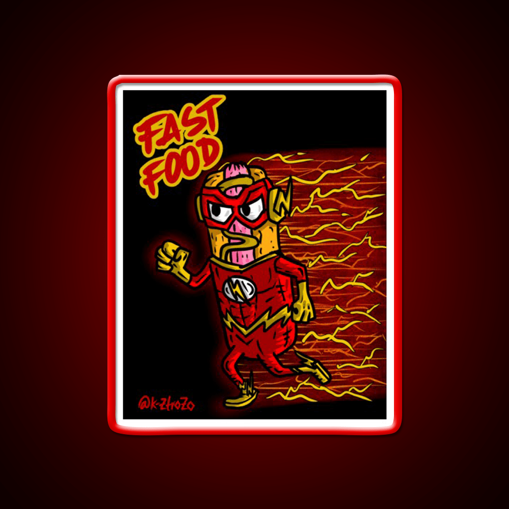 Fast Food Hot Dog Flash Fast Food Led Neon Sign For Burger Place Rgb Color - Shineneon