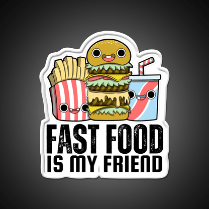 Fast Food Is My Friend Fast Food Led Neon Sign For Burger Place Rgb Color - Shineneon