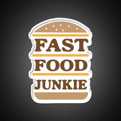 Fast Food Junkie Fast Food Led Neon Sign For Burger Place Rgb Color - Shineneon