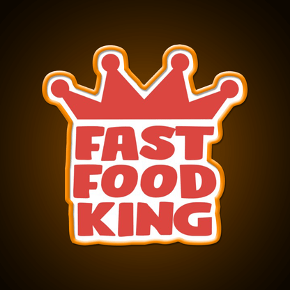 Fast Food King Fast Food Led Neon Sign For Burger Place Rgb Color - Shineneon