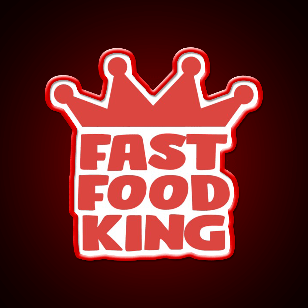 Fast Food King Fast Food Led Neon Sign For Burger Place Rgb Color - Shineneon