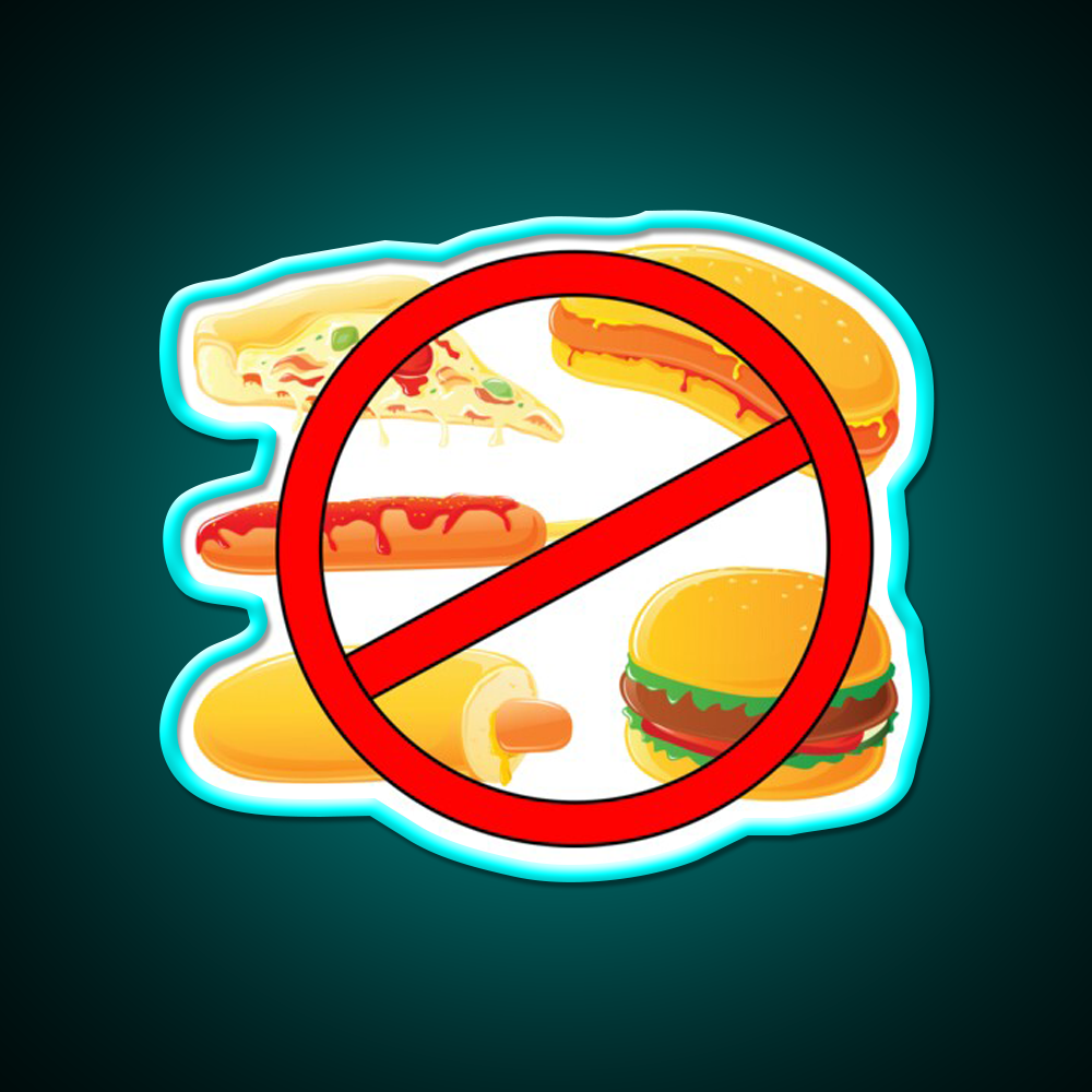 Fast Food Led Neon Sign For Burger Place Rgb Color