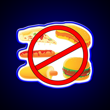 Fast Food Led Neon Sign For Burger Place Rgb Color