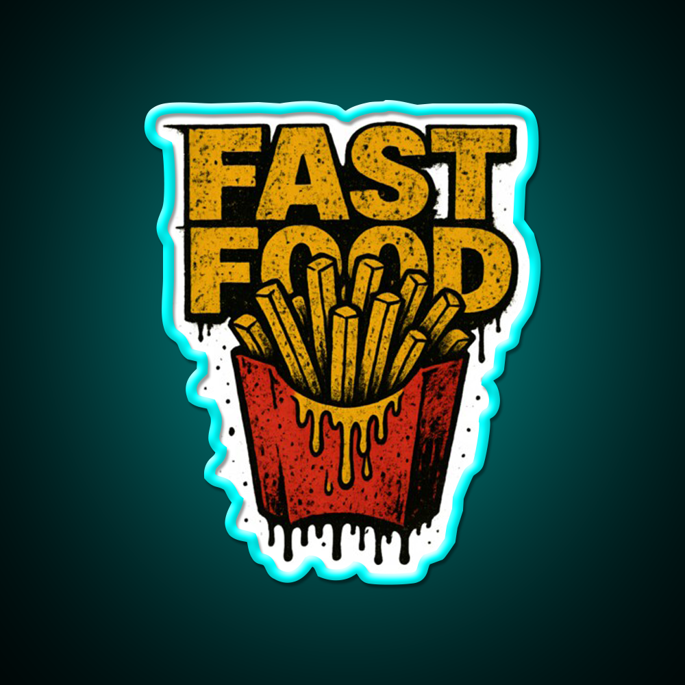 Fast Food Led Neon Sign For Burger Place Business Neon Sign Rgb Color