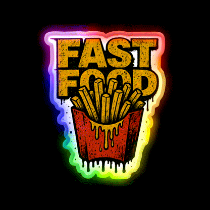Fast Food Led Neon Sign For Burger Place Business Neon Sign Rgb Color