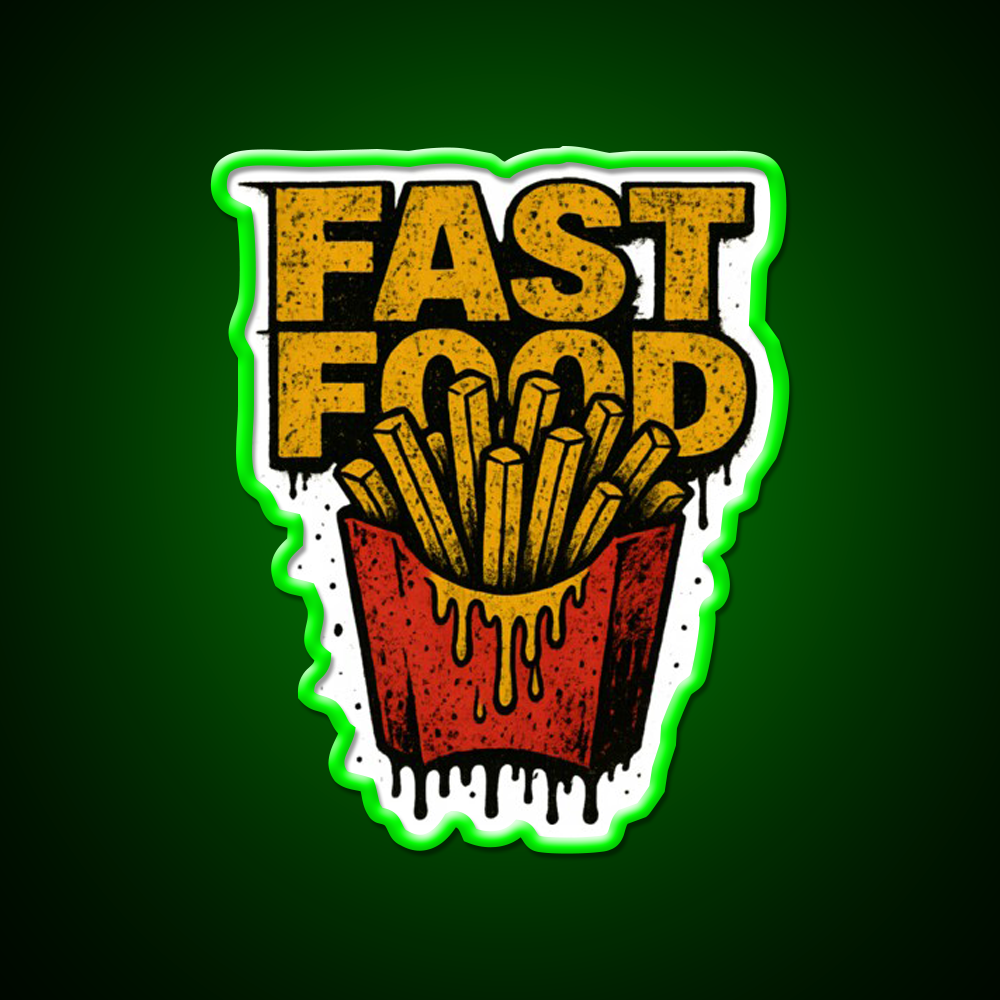 Fast Food Led Neon Sign For Burger Place Business Neon Sign Rgb Color