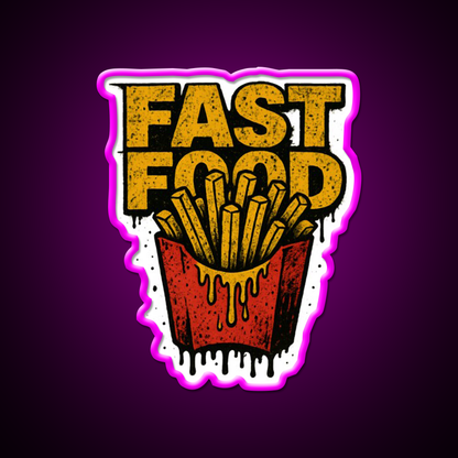 Fast Food Led Neon Sign For Burger Place Business Neon Sign Rgb Color