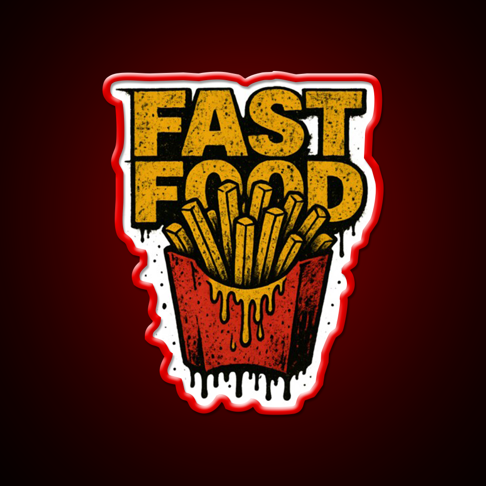 Fast Food Led Neon Sign For Burger Place Business Neon Sign Rgb Color