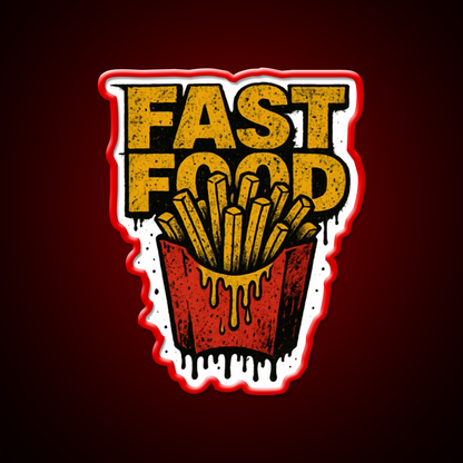 Fast Food Led Neon Sign For Burger Place Business Neon Sign Rgb Color