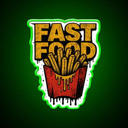 Fast Food Led Neon Sign For Burger Place Business Neon Sign Rgb Color - Shineneon