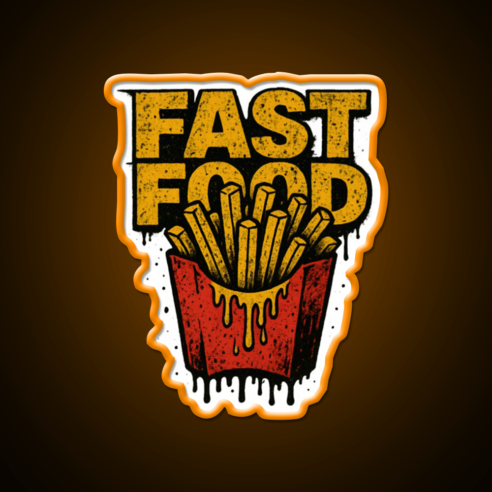 Fast Food Led Neon Sign For Burger Place Business Neon Sign Rgb Color - Shineneon