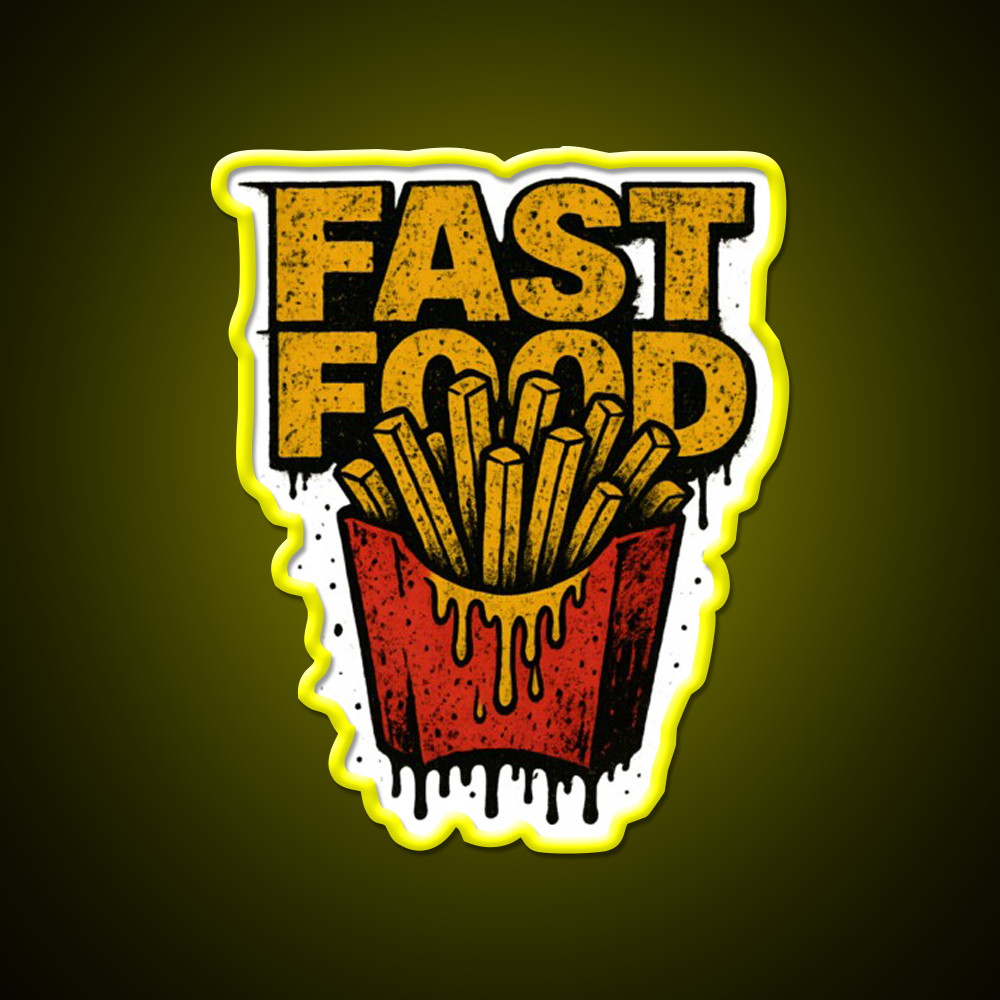 Fast Food Led Neon Sign For Burger Place Business Neon Sign Rgb Color