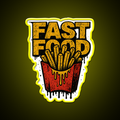 Fast Food Led Neon Sign For Burger Place Business Neon Sign Rgb Color