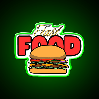 Fast Food Led Neon Sign For Burger Place Fries Neon Sign Rgb Color - Shineneon