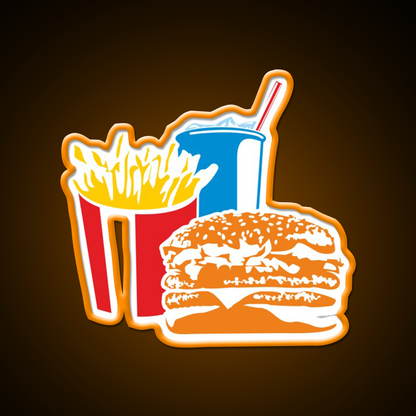 Fast Food Led Neon Sign For Burger Place Led Sign Rgb Color