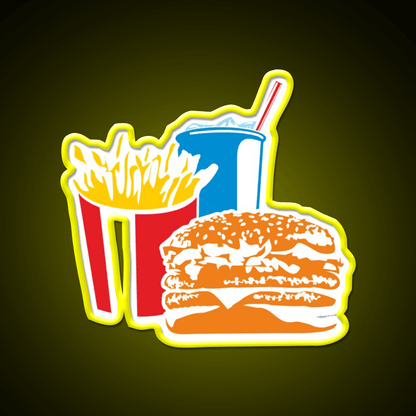 Fast Food Led Neon Sign For Burger Place Led Sign Rgb Color - Shineneon
