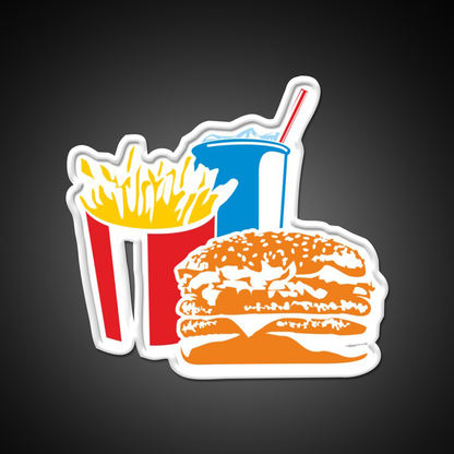 Fast Food Led Neon Sign For Burger Place Led Sign Rgb Color