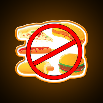 Fast Food Led Neon Sign For Burger Place Rgb Color