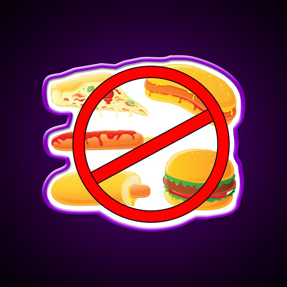 Fast Food Led Neon Sign For Burger Place Rgb Color