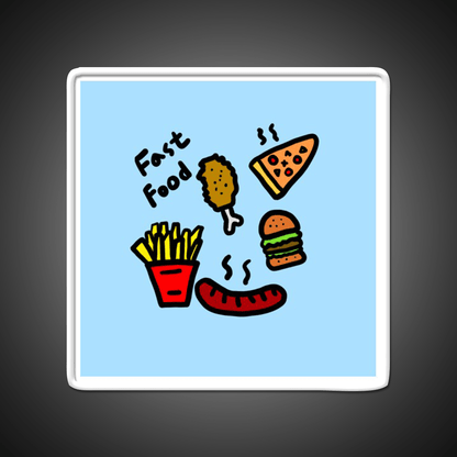 Fast Food Led Neon Sign For Burger Place Restaurant Neon Sign Rgb Color - Shineneon