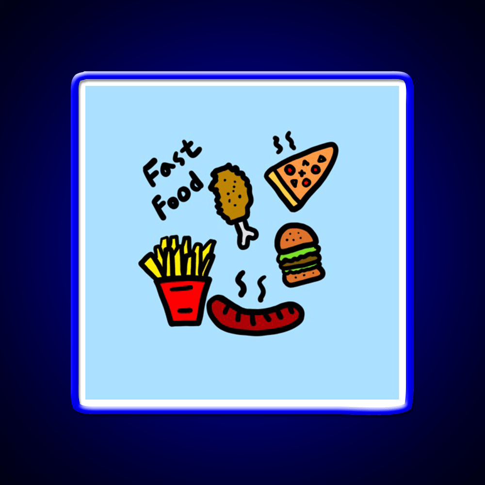 Fast Food Led Neon Sign For Burger Place Restaurant Neon Sign Rgb Color - Shineneon