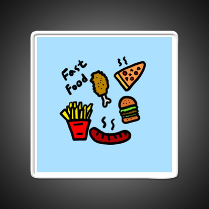 Fast Food Led Neon Sign For Burger Place Restaurant Neon Sign Rgb Color