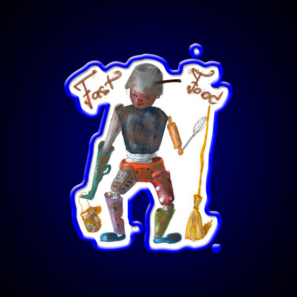 Fast Food Led Neon Sign For Burger Place Wall Decor Rgb Color