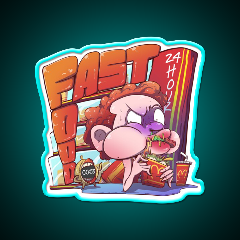 Fast Food Led Neon Sign For Burger Place Wall Decor Neon Sign Rgb Color