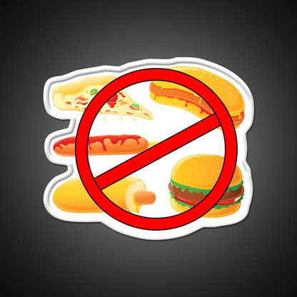 Fast Food Led Neon Sign For Burger Place Rgb Color