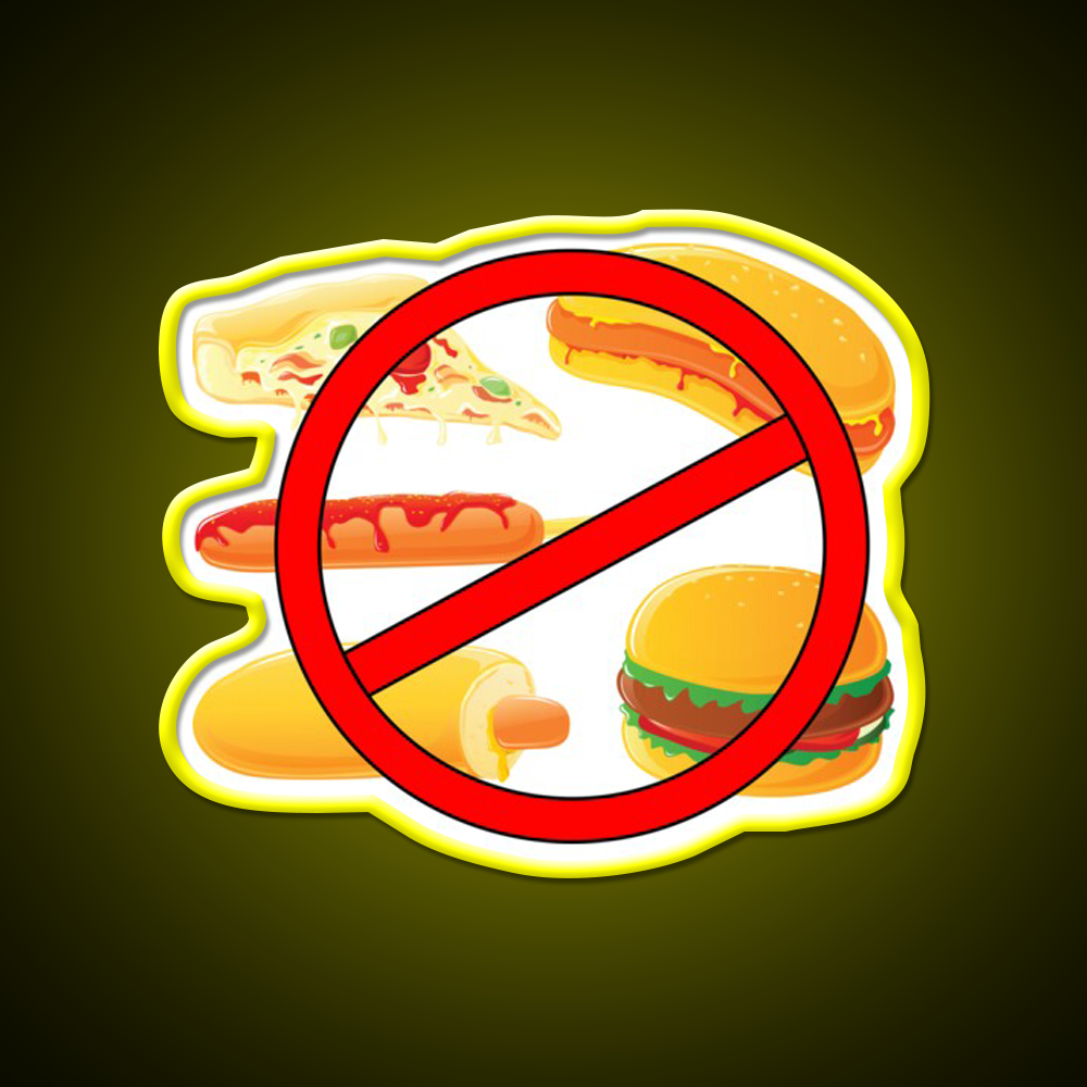 Fast Food Led Neon Sign For Burger Place Rgb Color