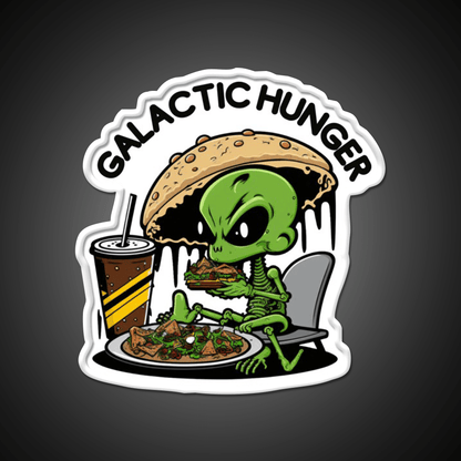 Fast Food Lover Alien Hunger Fast Food Led Neon Sign For Burger Place Rgb Color - Shineneon