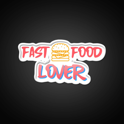 Fast Food Lover Fast Food Led Neon Sign For Burger Place Wall Art Rgb Color - Shineneon
