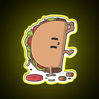 Fast Food Lovers Capoeira Taco Fast Food Led Neon Sign For Burger Place Rgb Color - Shineneon
