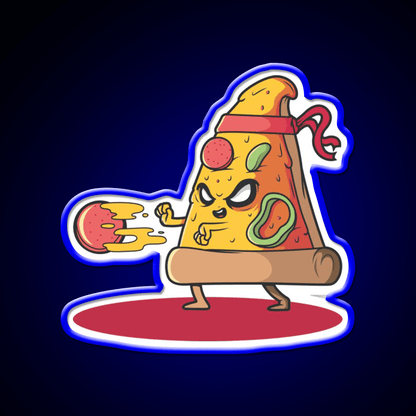 Fast Food Lovers Fighter Pizza Fast Food Led Neon Sign For Burger Place Rgb Color - Shineneon