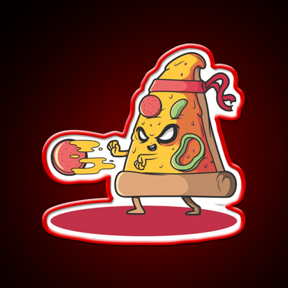 Fast Food Lovers Fighter Pizza Fast Food Led Neon Sign For Burger Place Rgb Color - Shineneon