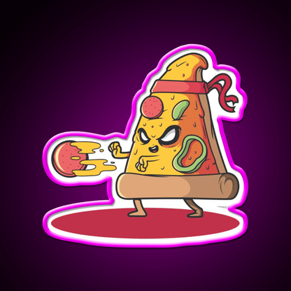 Fast Food Lovers Fighter Pizza Fast Food Led Neon Sign For Burger Place Rgb Color - Shineneon