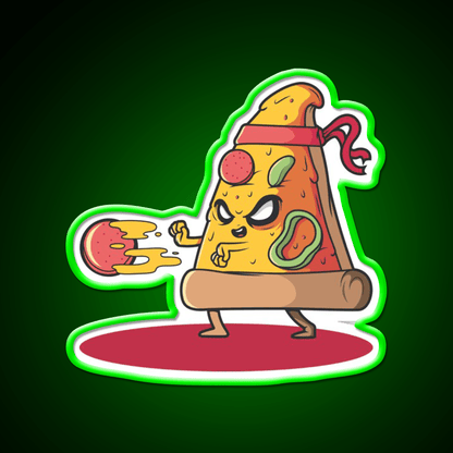 Fast Food Lovers Fighter Pizza Fast Food Led Neon Sign For Burger Place Rgb Color - Shineneon