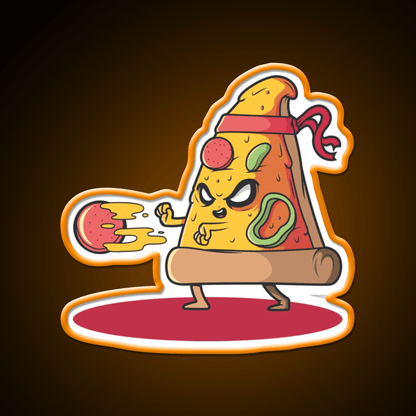 Fast Food Lovers Fighter Pizza Fast Food Led Neon Sign For Burger Place Rgb Color - Shineneon