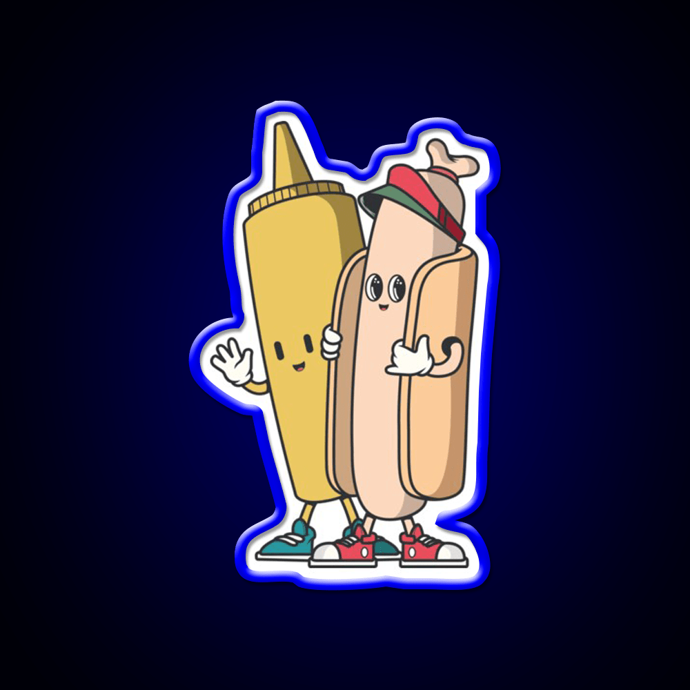 Fast Food Lovers Friends Fast Food Led Neon Sign For Burger Place Rgb Color - Shineneon