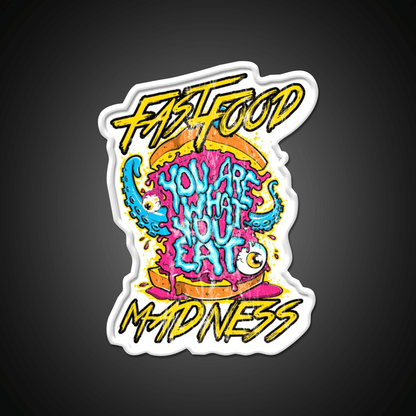 Fast Food Monster Crazy Monster Fast Food Led Neon Sign For Burger Place Rgb Color - Shineneon