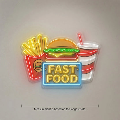 Fast Food Restaurant Wall Decor LED Neon Sign - 04 Size Image