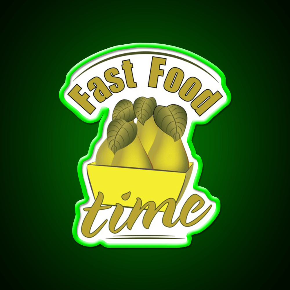 Fast Food Time Fast Food Led Neon Sign For Burger Place Rgb Color - Shineneon