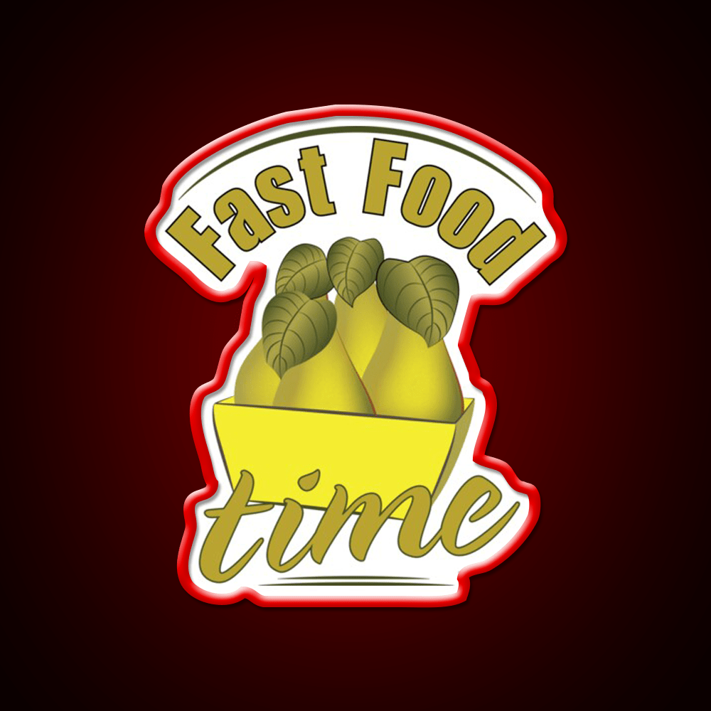 Fast Food Time Fast Food Led Neon Sign For Burger Place Rgb Color - Shineneon
