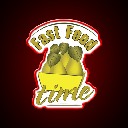 Fast Food Time Fast Food Led Neon Sign For Burger Place Rgb Color - Shineneon